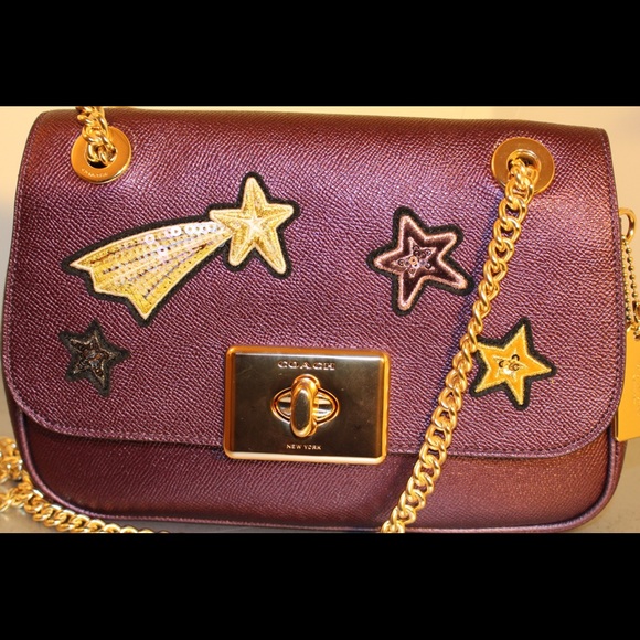 Star Embellished Coach Crossbody (Purple) - Picture 7 of 8